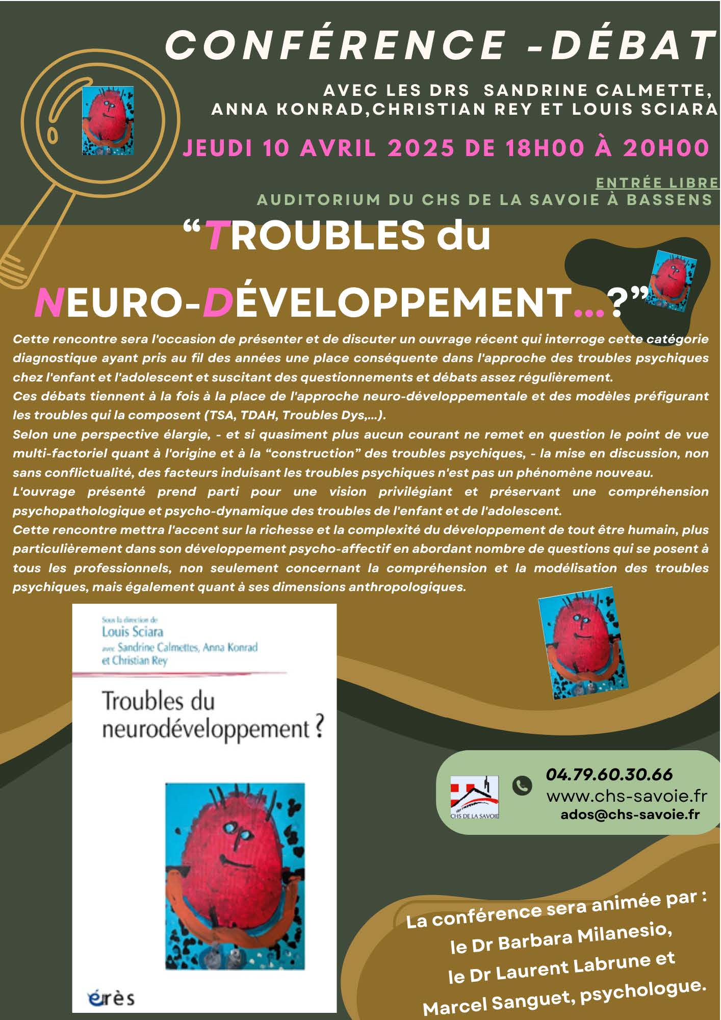 Conférence-débat « Troubles du neuro-développement » – 10 avril 2025